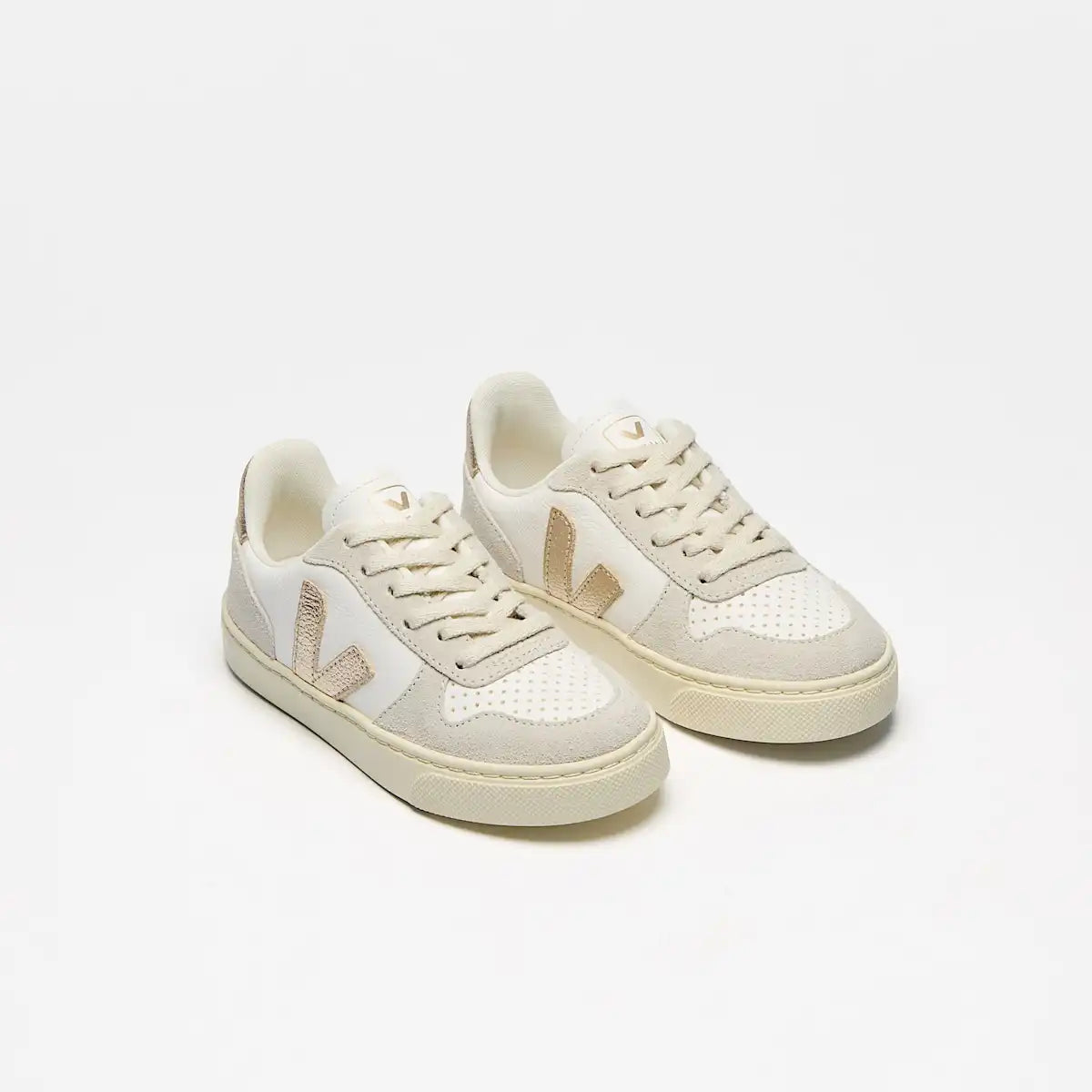 V-10 LEATHER WHITE PLATINE NATURAL