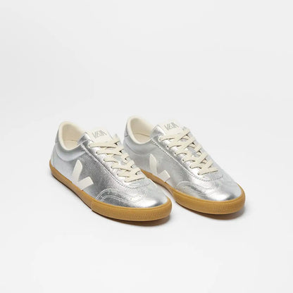 VOLLEY LEATHER SILVER WHITE NATURAL